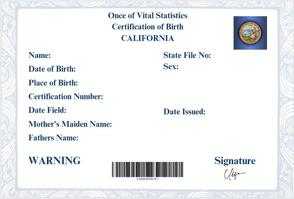 How to get a California birth certificate Online