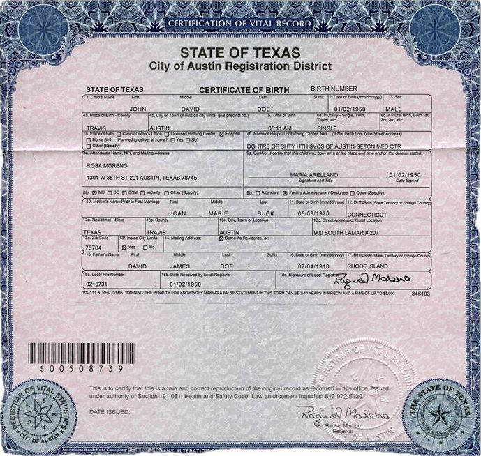 How to Get a Texas Birth Certificate