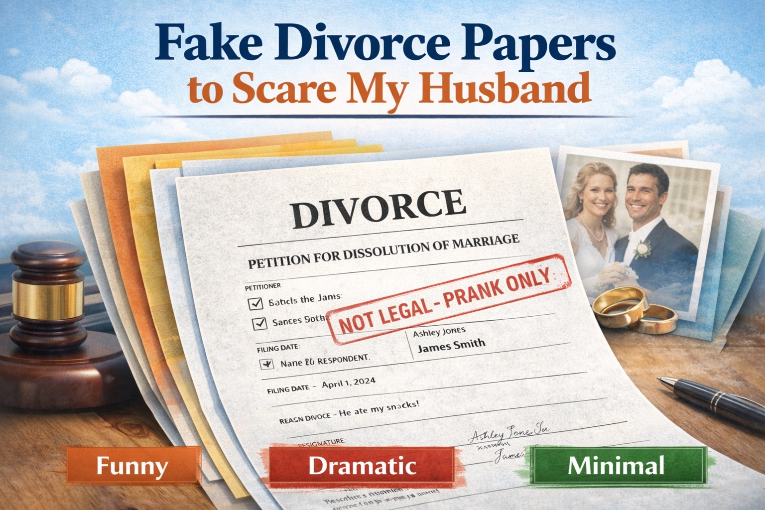 fake divorce papers to scare my husband prank document example